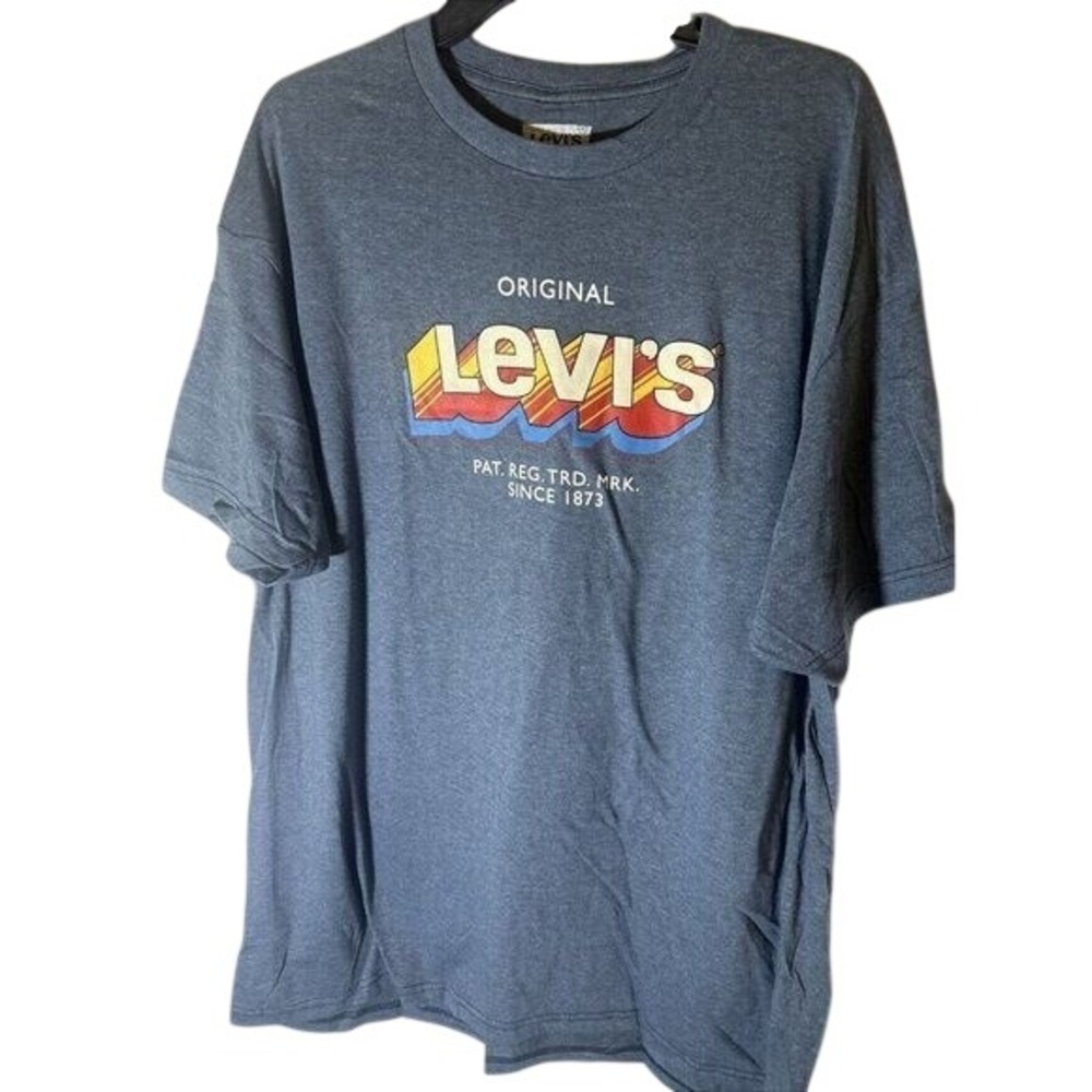 Levi's‎ Mens Blue Crewneck Heathered Tee Graphic T-Shirt, NWT, Size L